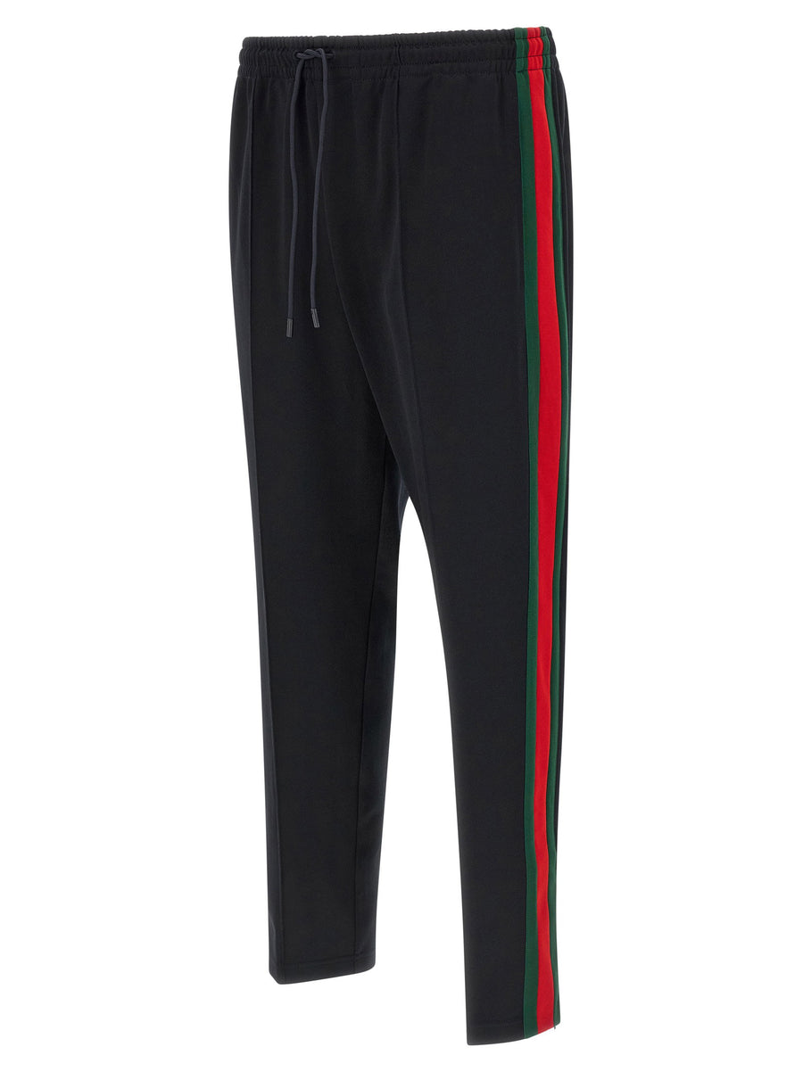 Gucci Nastro Web Joggers For Men Luxury Streetwear With Technical Jersey Comfort And Zip Bottom