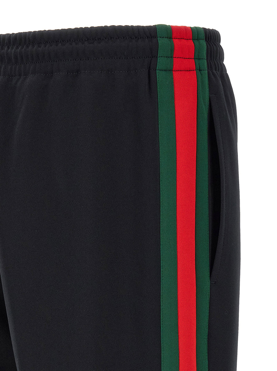 Gucci Nastro Web Joggers For Men Luxury Streetwear With Technical Jersey Comfort And Zip Bottom