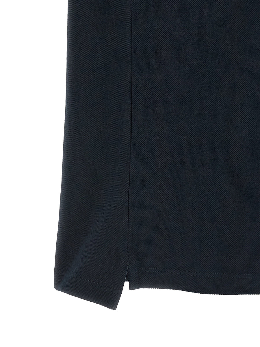 Gucci Morsetto Embroidered Polo Shirt Blue Stretch Cotton Pique
