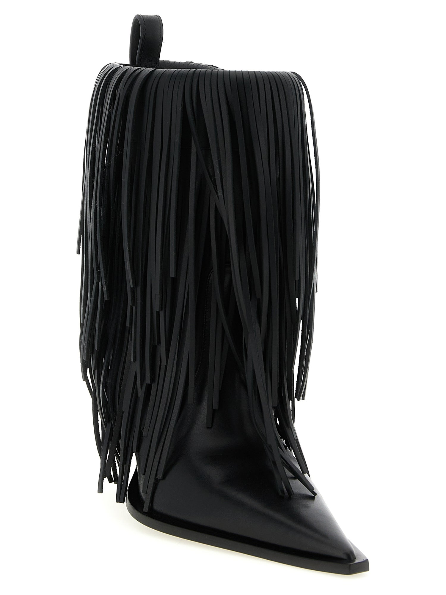 Balenciaga Avenue Fringe Ankle Boots