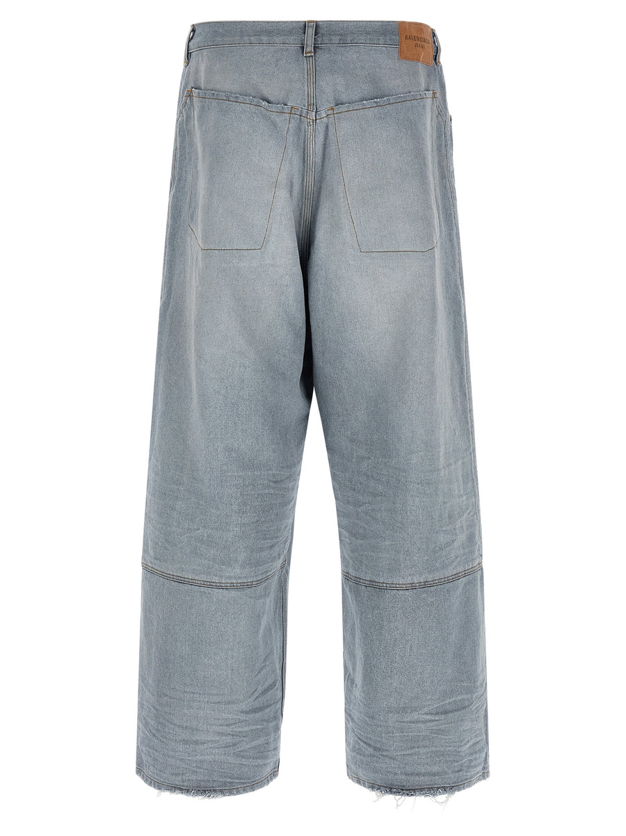 Balenciaga Minimal Baggy Jeans For Men Luxury Organic Cotton Denim With Wide Leg Comfort