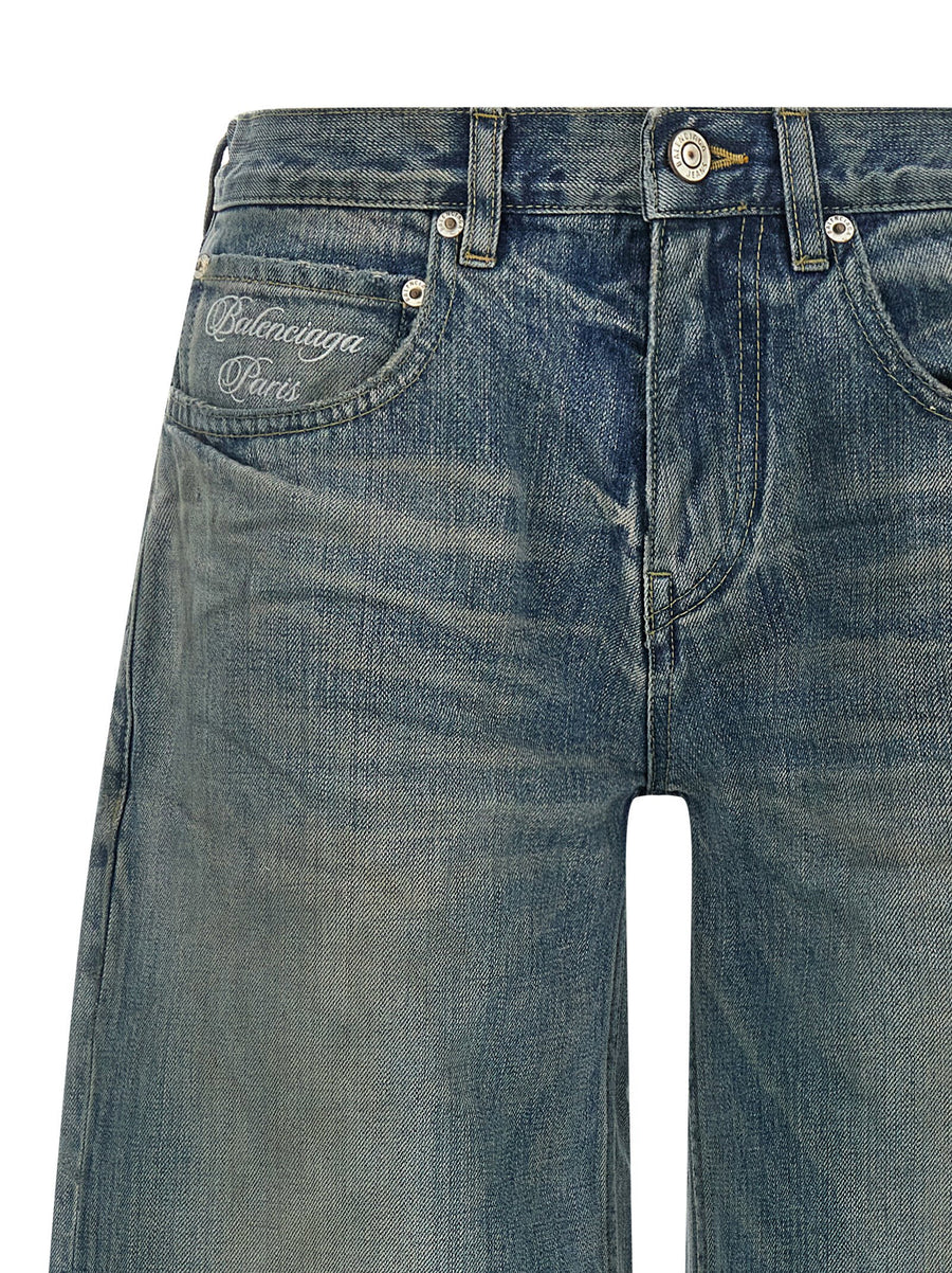 Balenciaga Baggy Jeans Front Embroidery