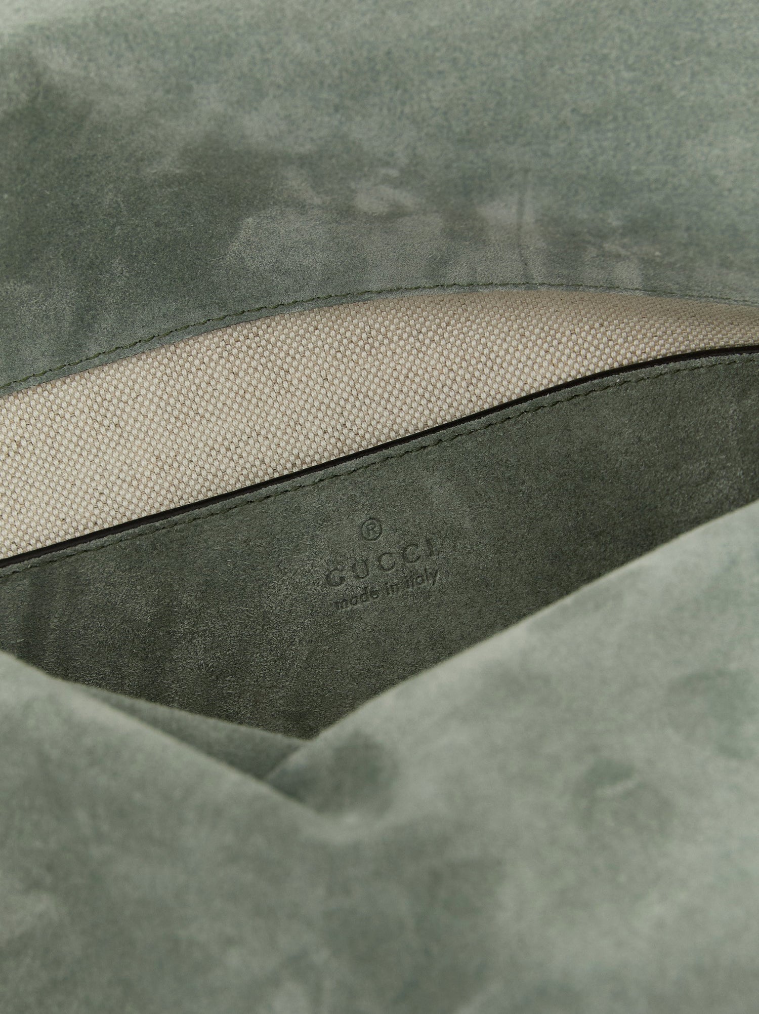 Gucci Gg Large Suede Shoulder Bag
