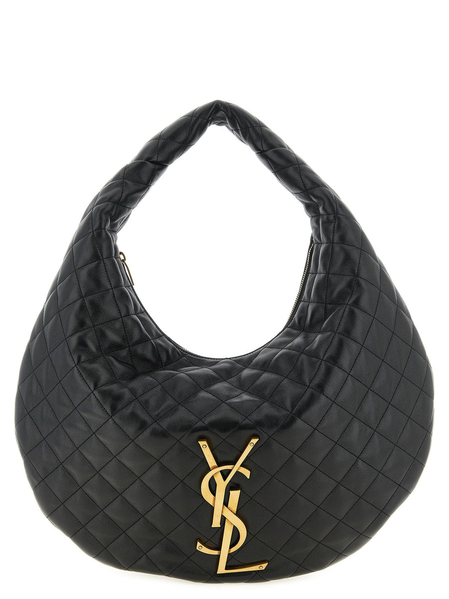Saint Laurent Icare Hobo Shoulder Bag For Women Luxurious Lamb Leather Quilted Stitching Maxi Cassandre Antique Logo