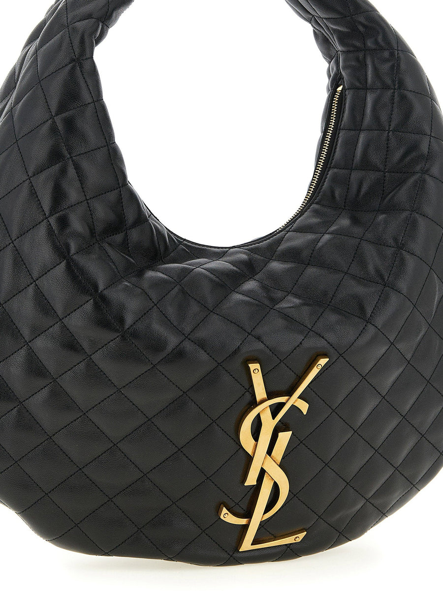 Saint Laurent Icare Hobo Shoulder Bag For Women Luxurious Lamb Leather Quilted Stitching Maxi Cassandre Antique Logo