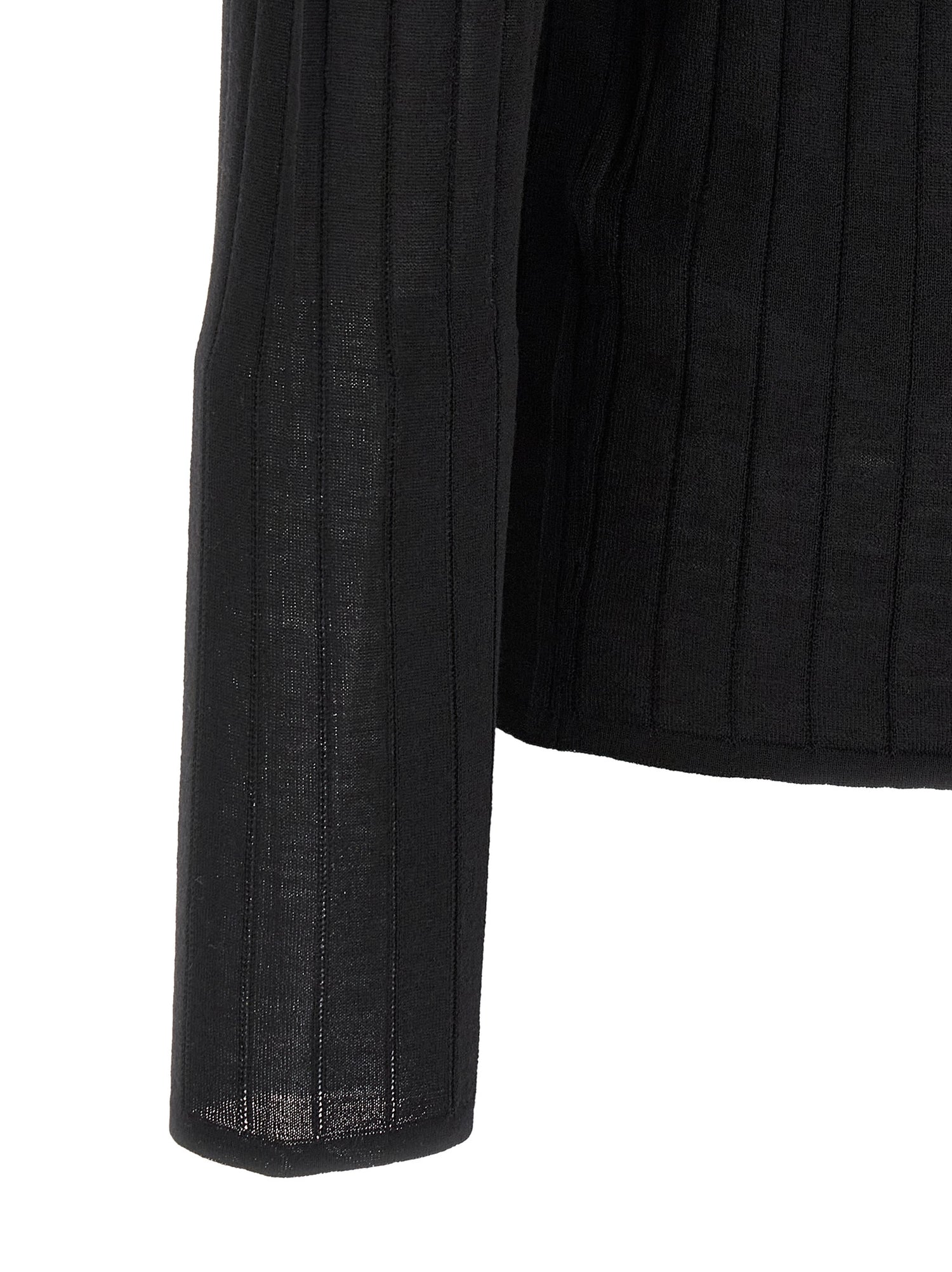 Saint Laurent Pointelle Wool Polo Shirt