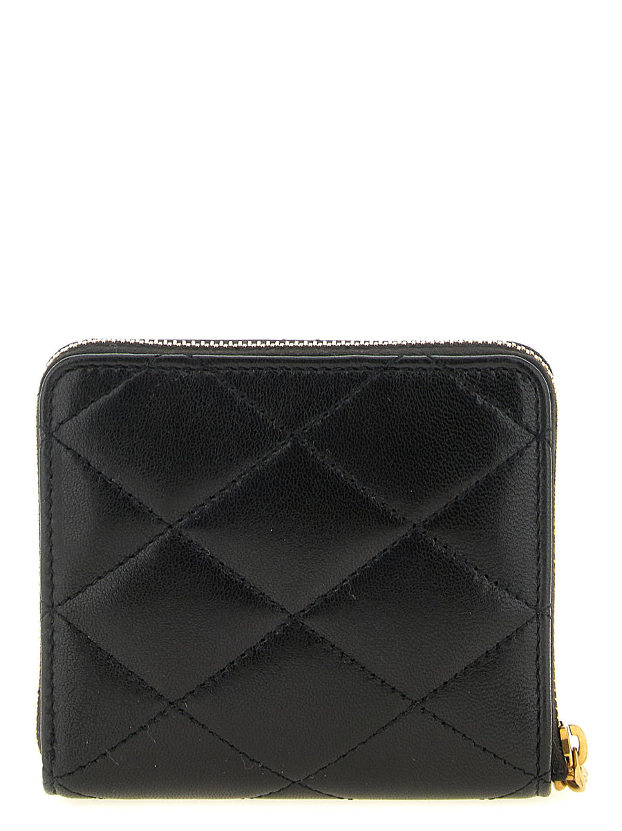 Saint Laurent Pegaso Wallet Luxury Leather Zip Closure With Quilted Check Stitching For Women