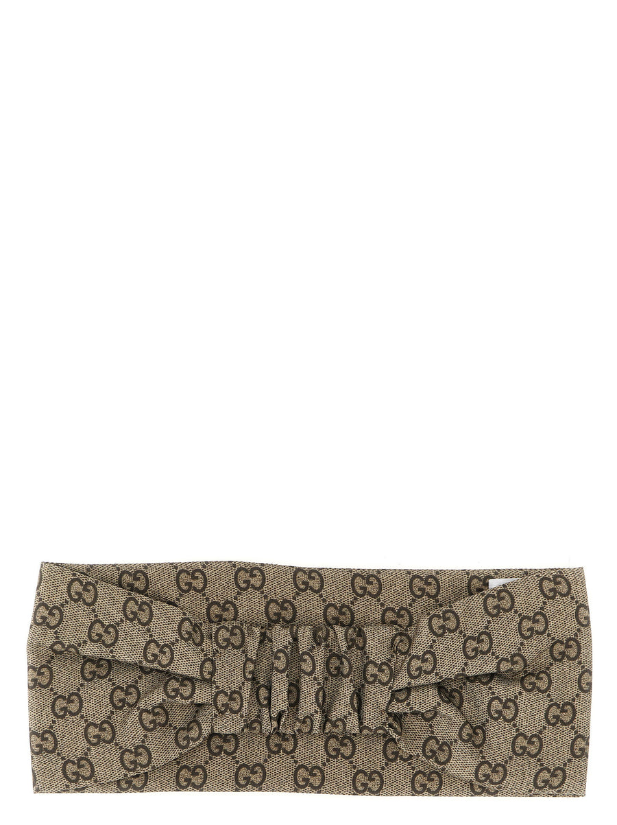 Gucci GG Headband Silk Twill Beige La Famiglia Collection 100 Percent Silk