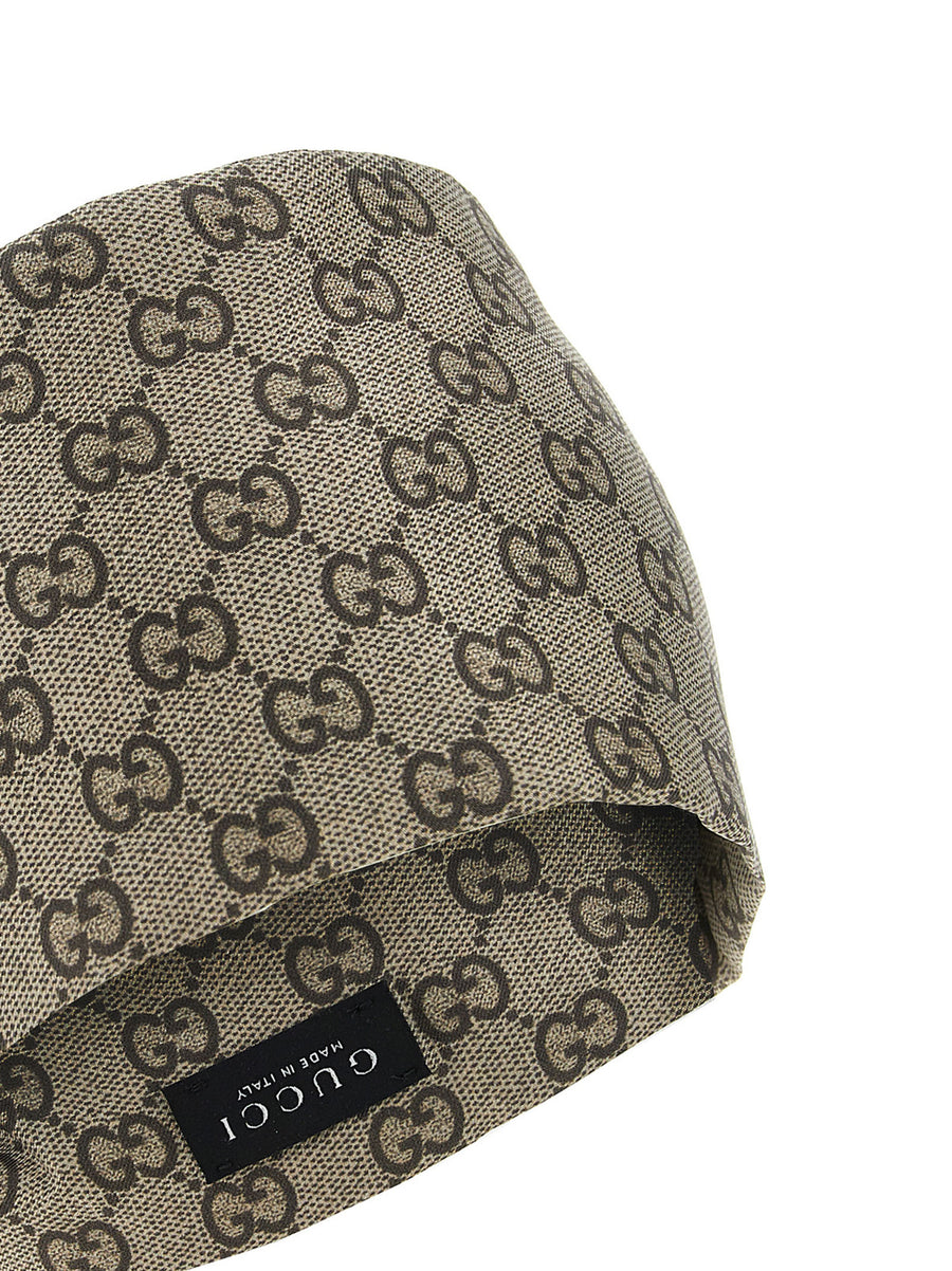 Gucci GG Headband Silk Twill Beige La Famiglia Collection 100 Percent Silk