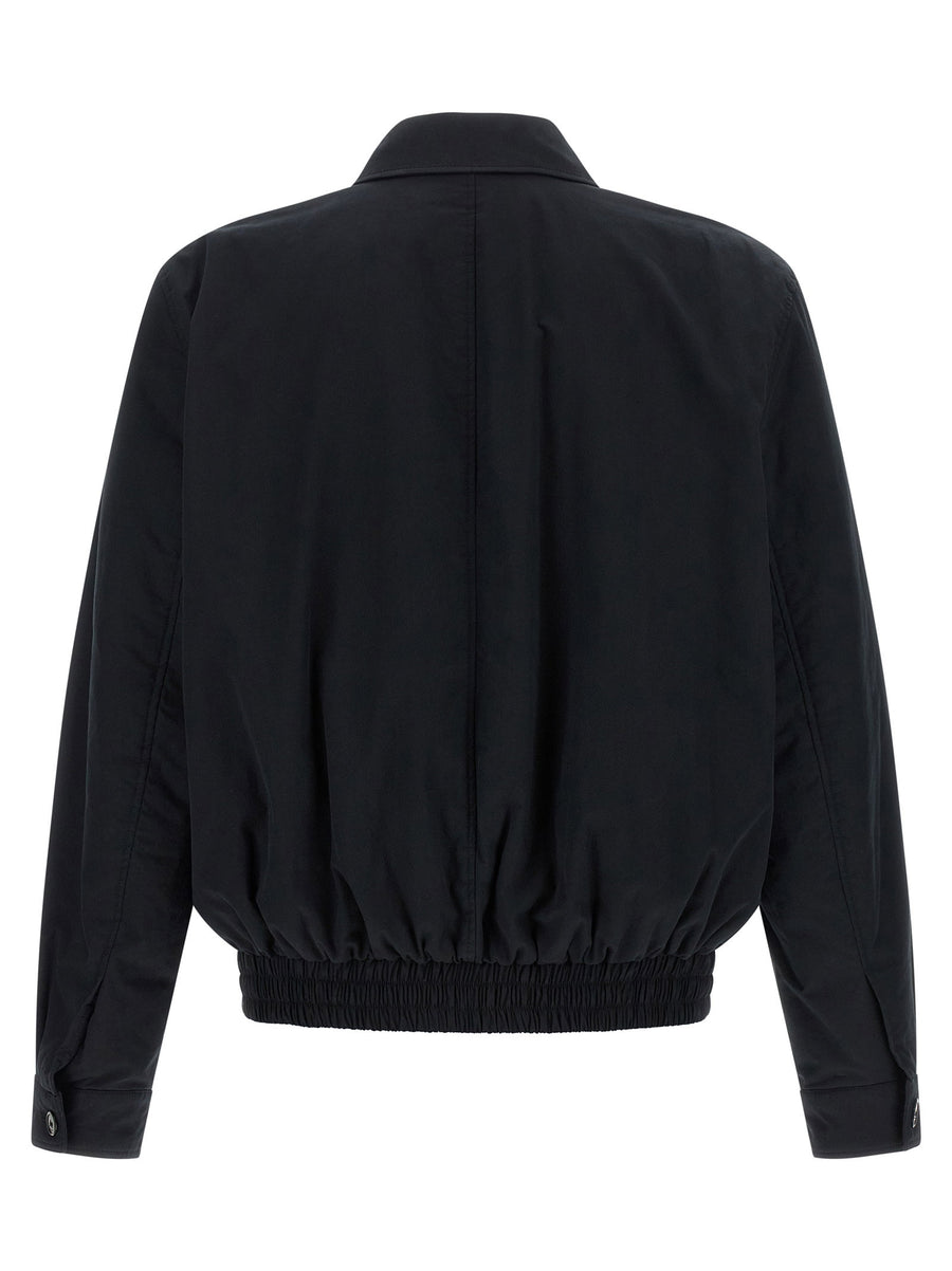 Saint Laurent Cassandre Jacket For Men Cotton Silk With Concealed Button Closure All Season Smart Casual