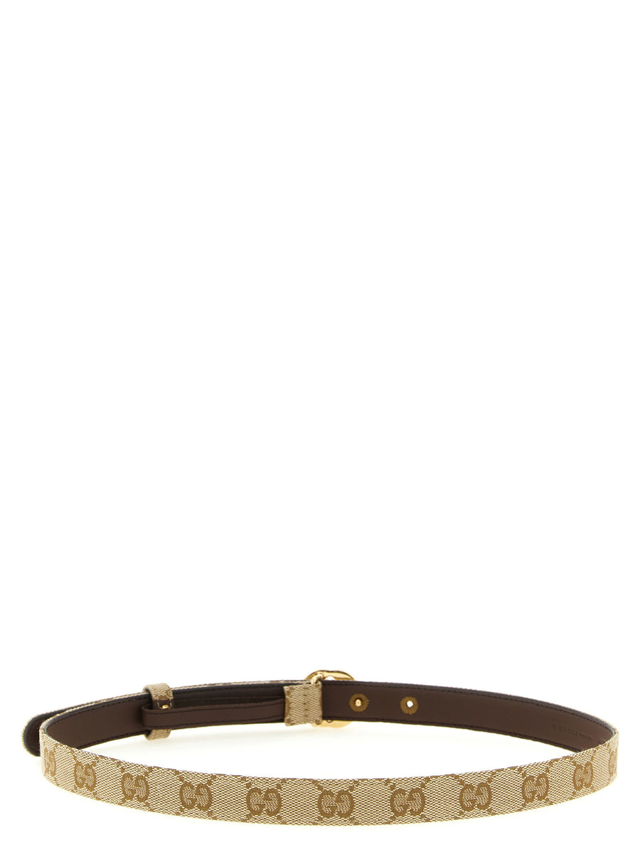 Gucci Incrocio GG Belt Beige With GG Buckle And Leather Lining
