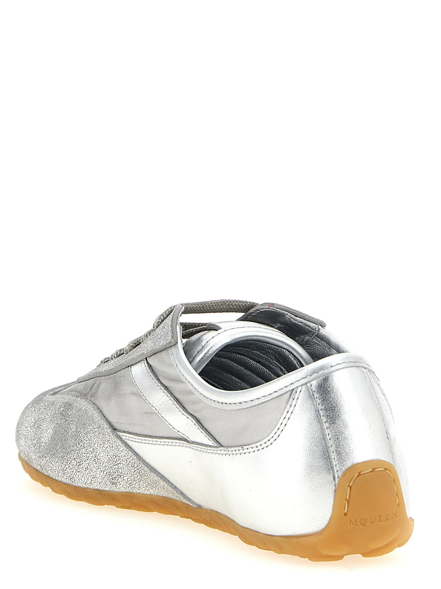 Alexander McQueen Boxe Basse Sneakers Nylon And Leather For Women