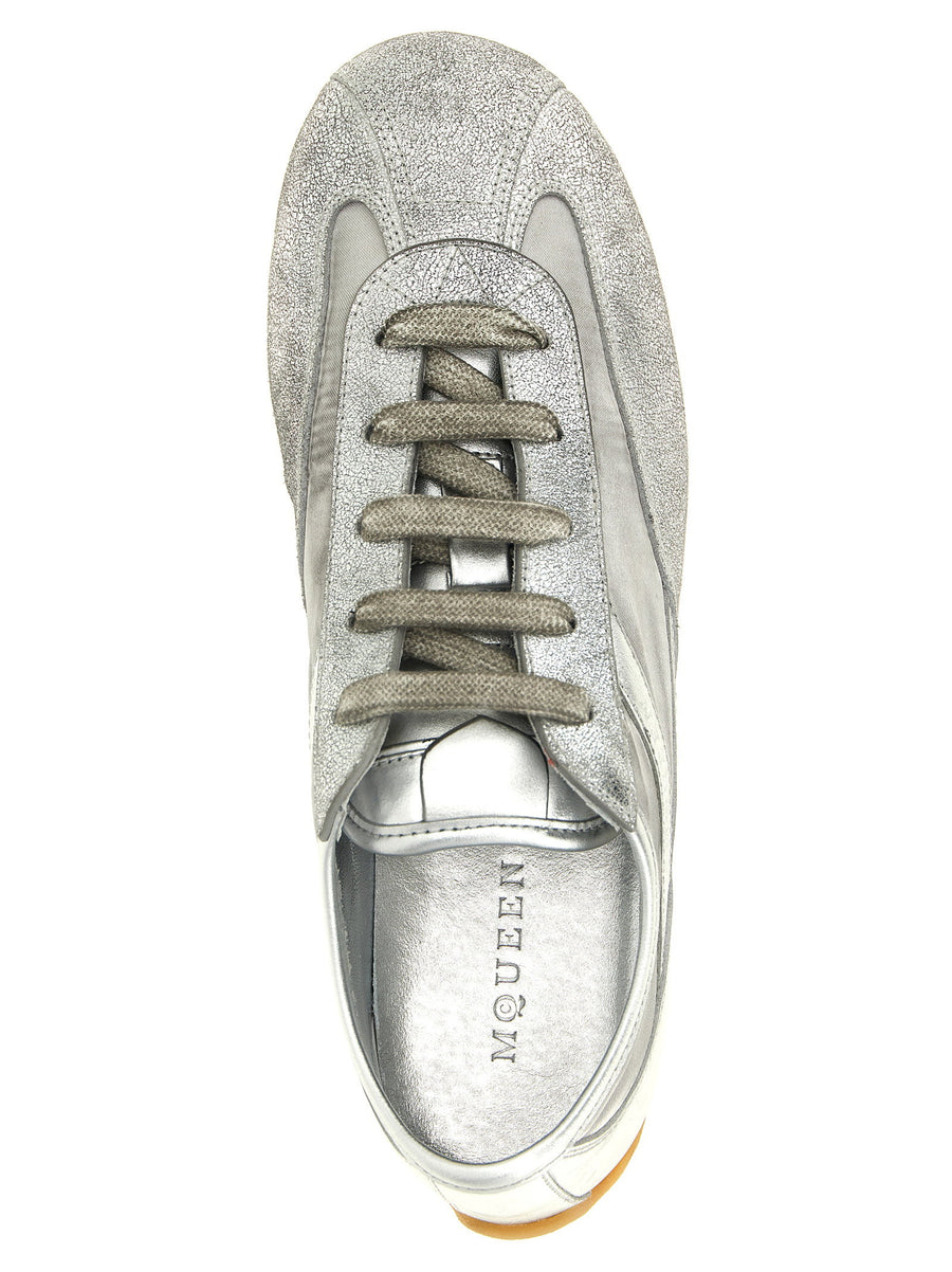 Alexander McQueen Boxe Basse Sneakers Nylon And Leather For Women