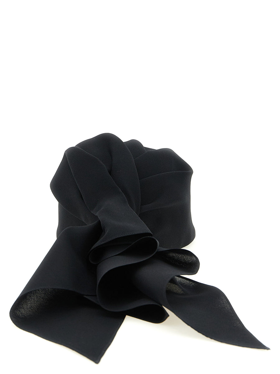 Balenciaga Silk Cap With Visor And Sculptural Rear Detail For Women Couture Luxury Headpiece