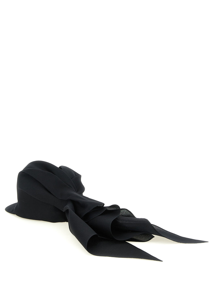 Balenciaga Silk Cap With Visor And Sculptural Rear Detail For Women Couture Luxury Headpiece
