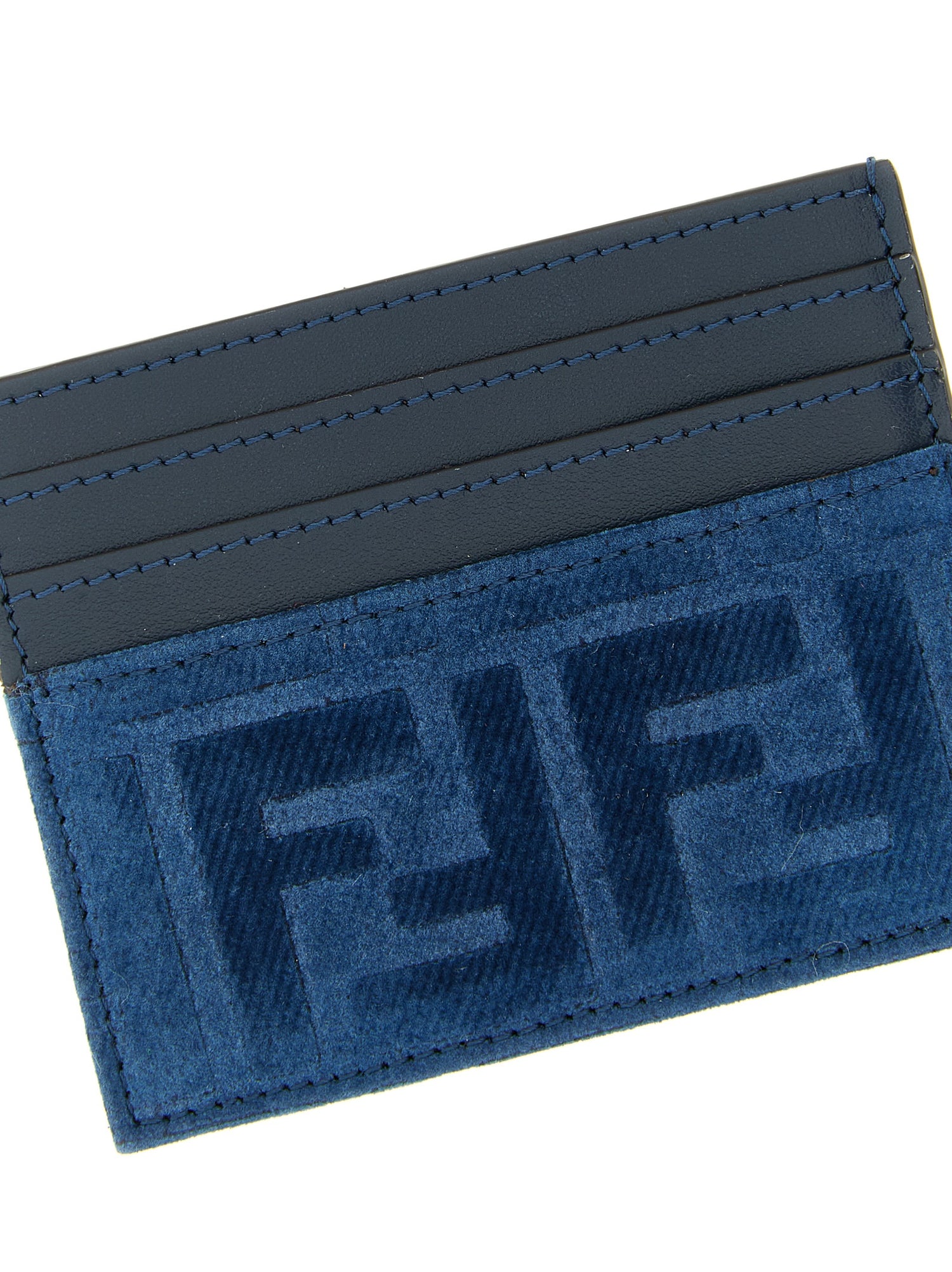 Fendi Ff Denim Card Holder