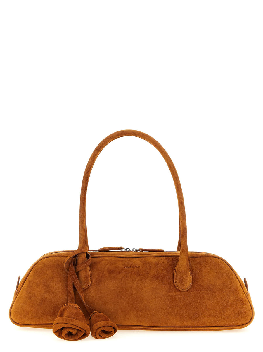 Magda Butrym Brigitte Shoulder Bag Luxurious Calfskin Removable Rose Detail Day To Night Versatility For Women