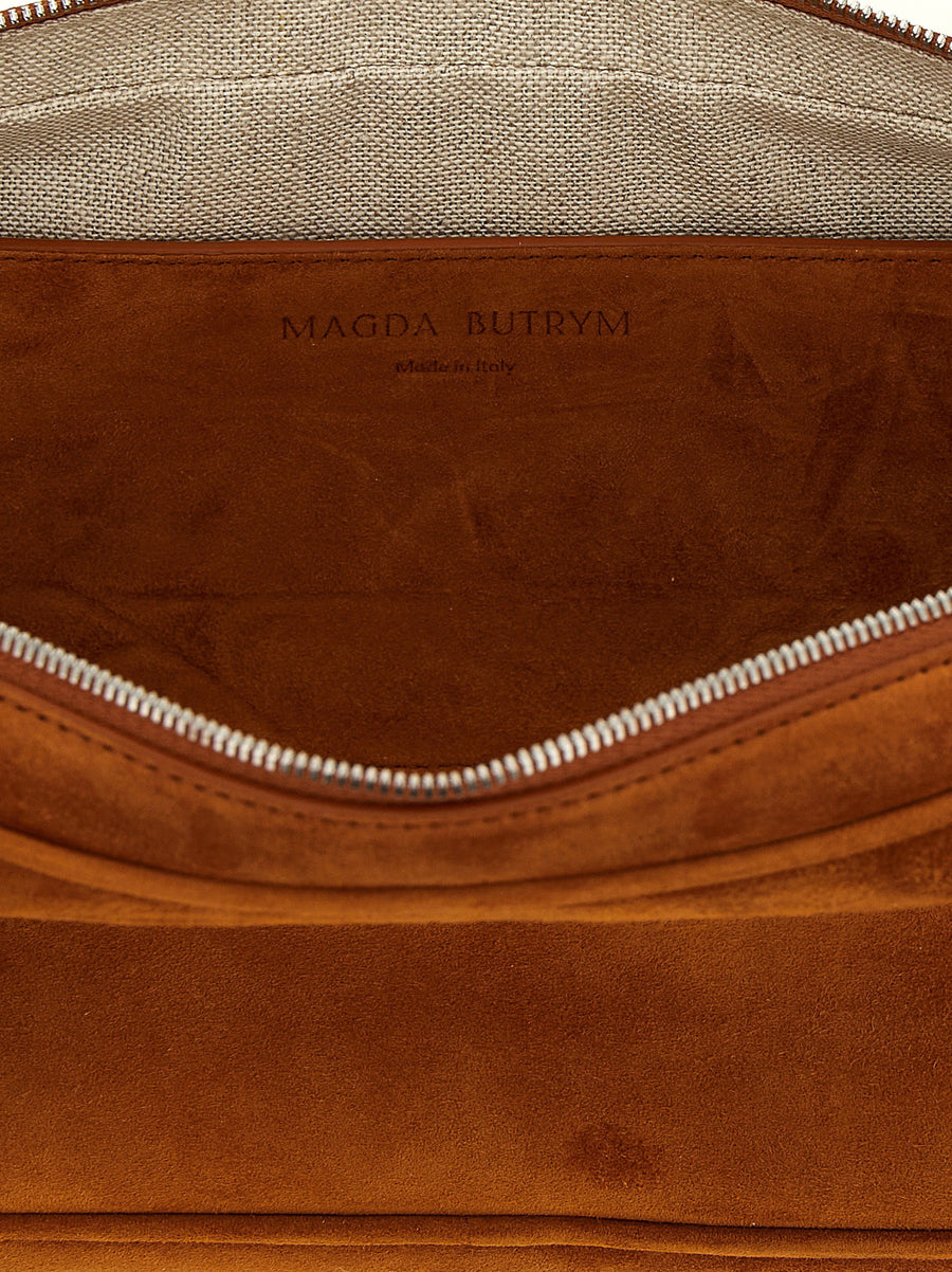 Magda Butrym Brigitte Shoulder Bag Luxurious Calfskin Removable Rose Detail Day To Night Versatility For Women