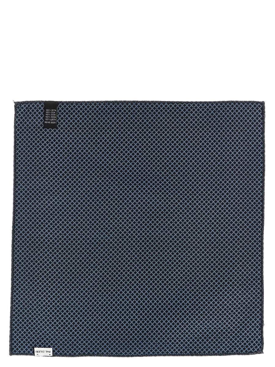 Silk Pocket Clutch Pal Zileri Linea Cerimonia For Men Luxurious Blue Jacquard Evening Accessory