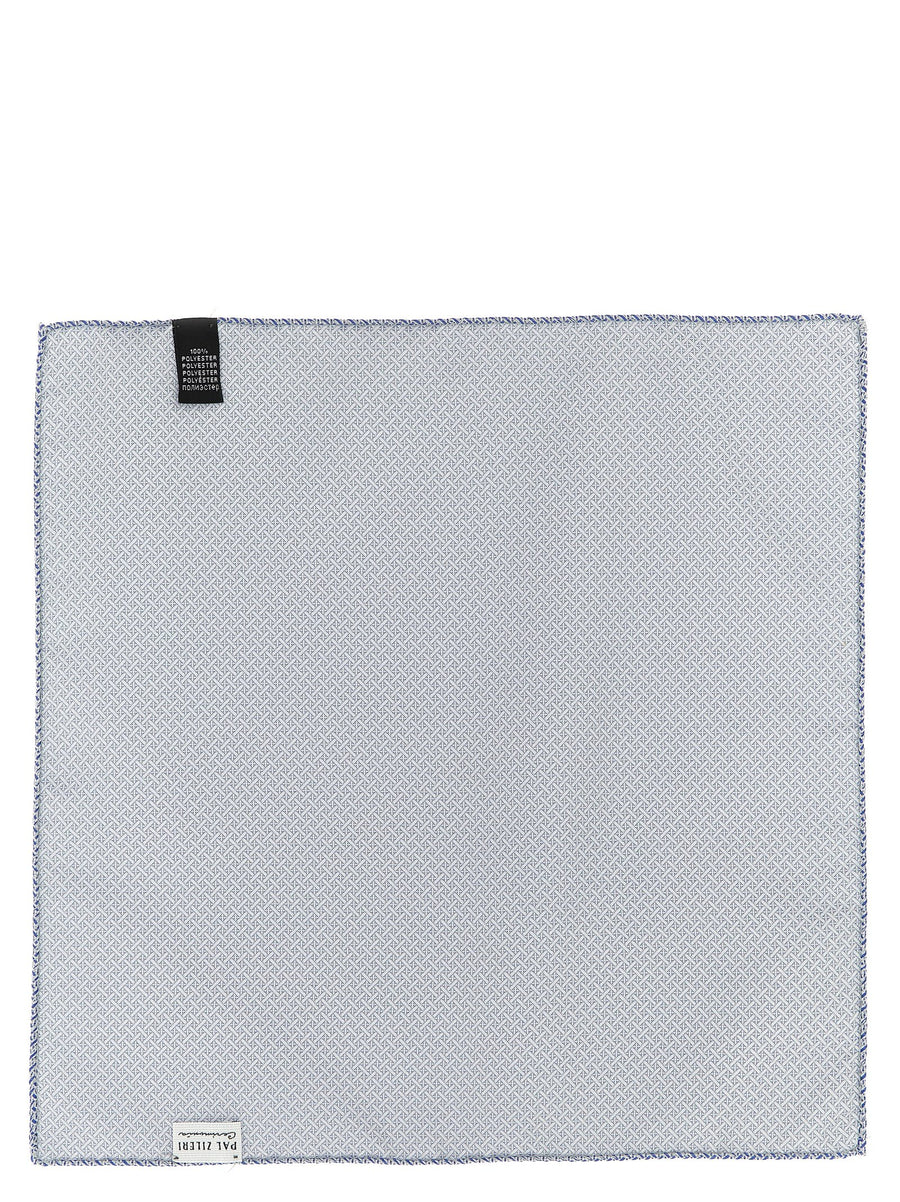 Pal Zileri Linea Cerimonia Pocket Clutch For Men Blue Patterned Fabric Luxury Evening Bag