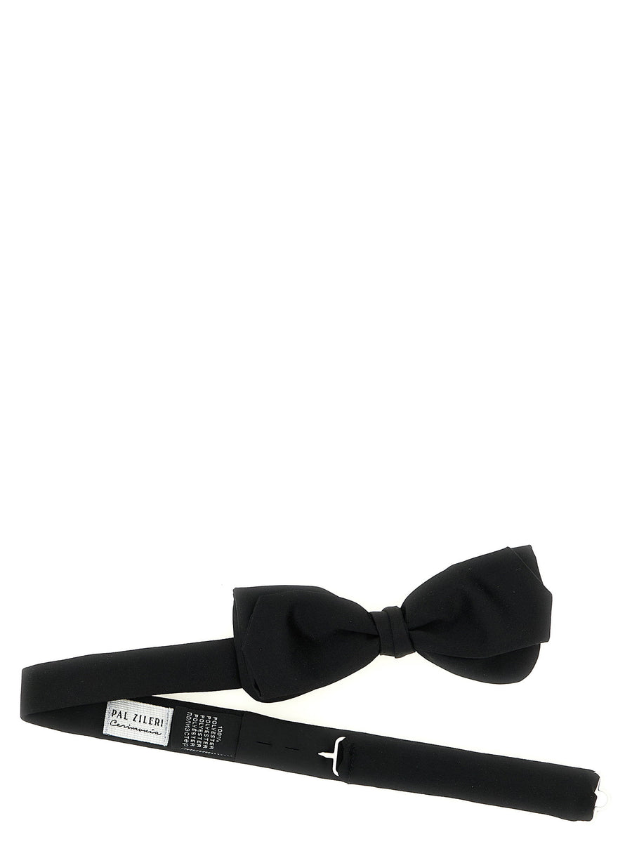 Pal Zileri Papillon Satin Bow Tie - Ceremony Line for Men, Luxury Black, One Size