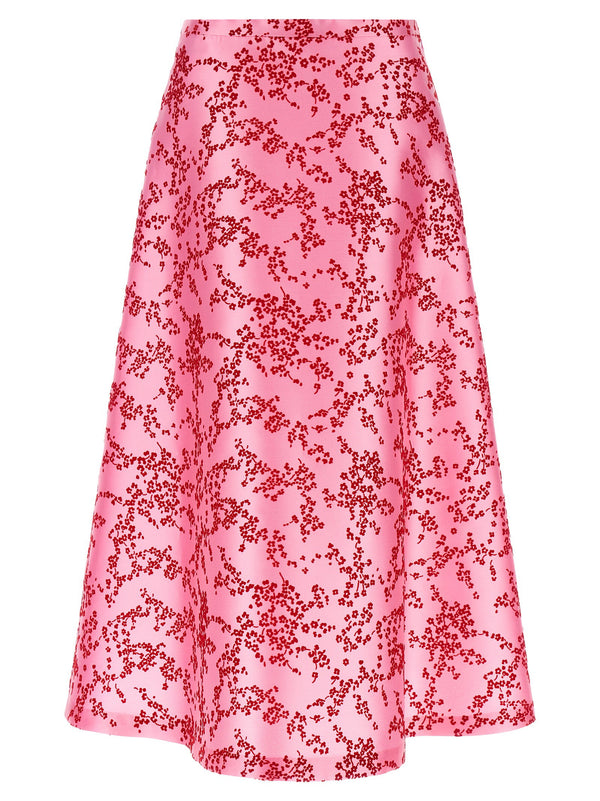 Alberta Ferretti Mikado Floreale Skirt