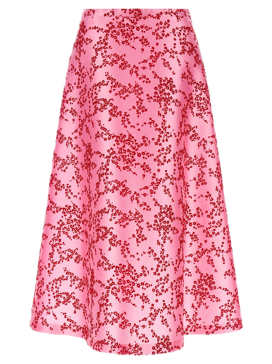 Alberta Ferretti Mikado Floreale Skirt