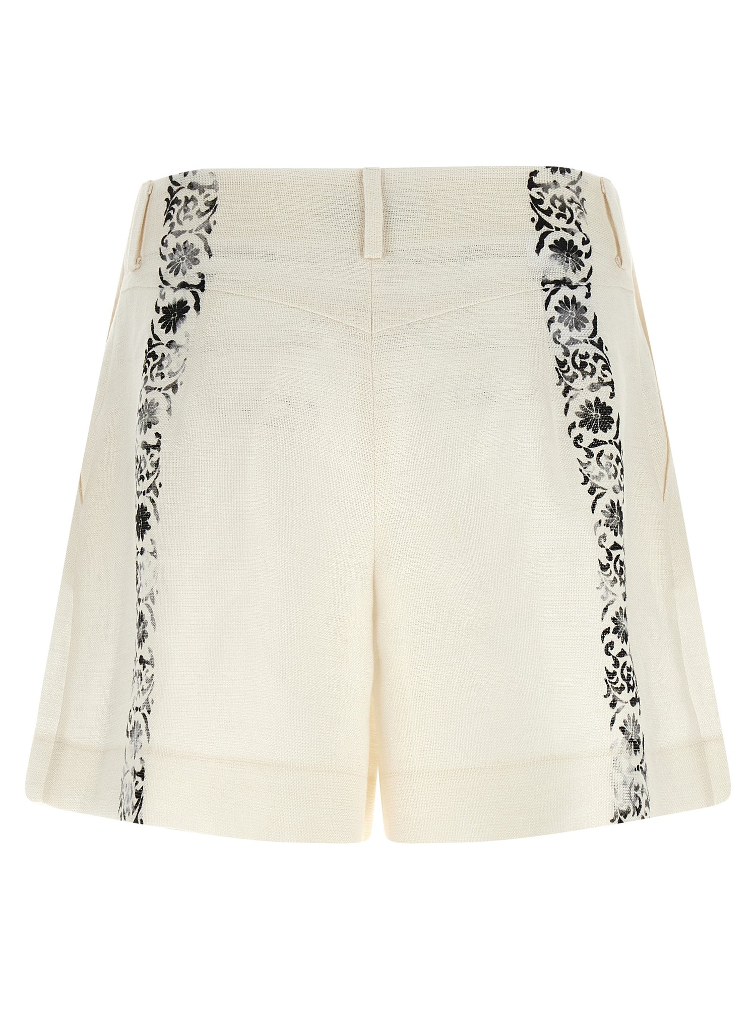 Alberta Ferretti Fortuny Linen Shorts