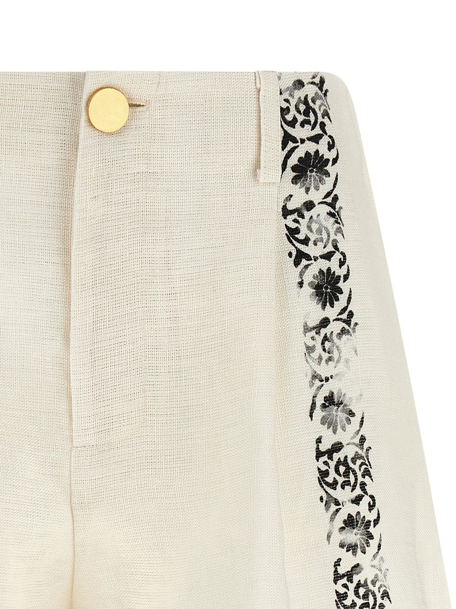 Alberta Ferretti Fortuny Linen Shorts
