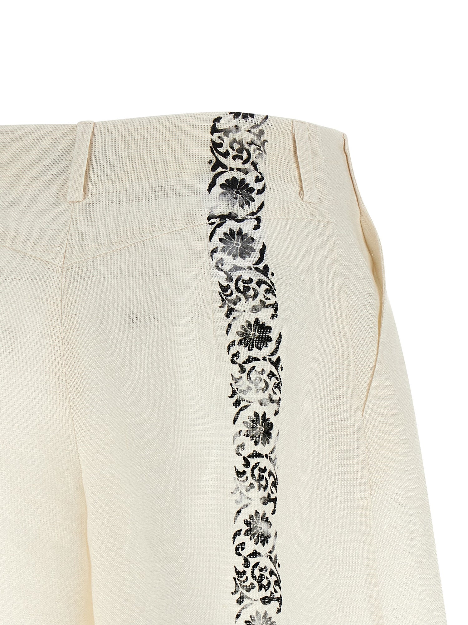 Alberta Ferretti Fortuny Linen Shorts