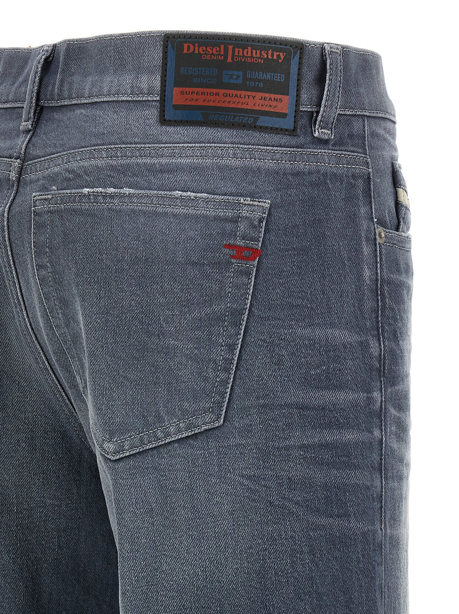Diesel 1978 D Akemi Jeans For Women Gray Stonewashed Cotton Denim Wide Leg Flared Vintage Inspired Comfort