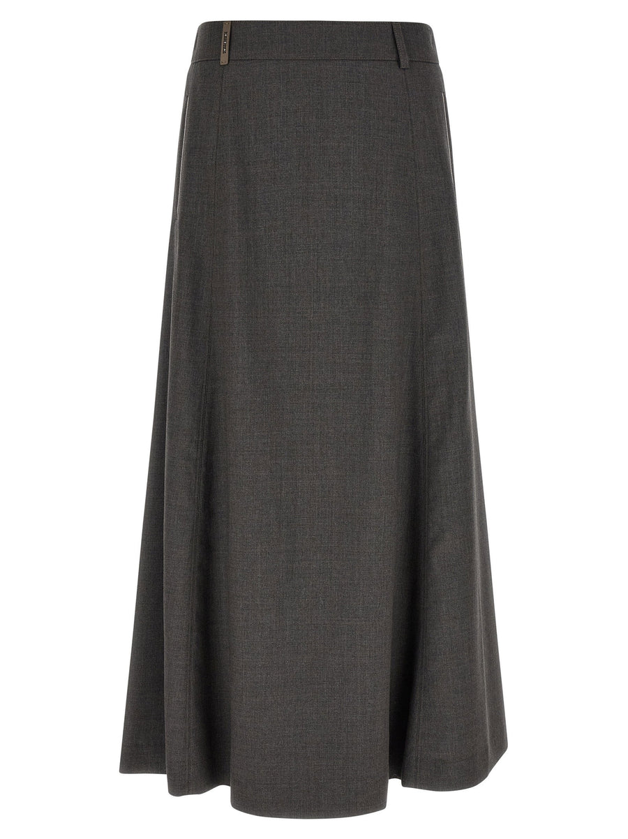 Peserico Flared Skirt With Loops