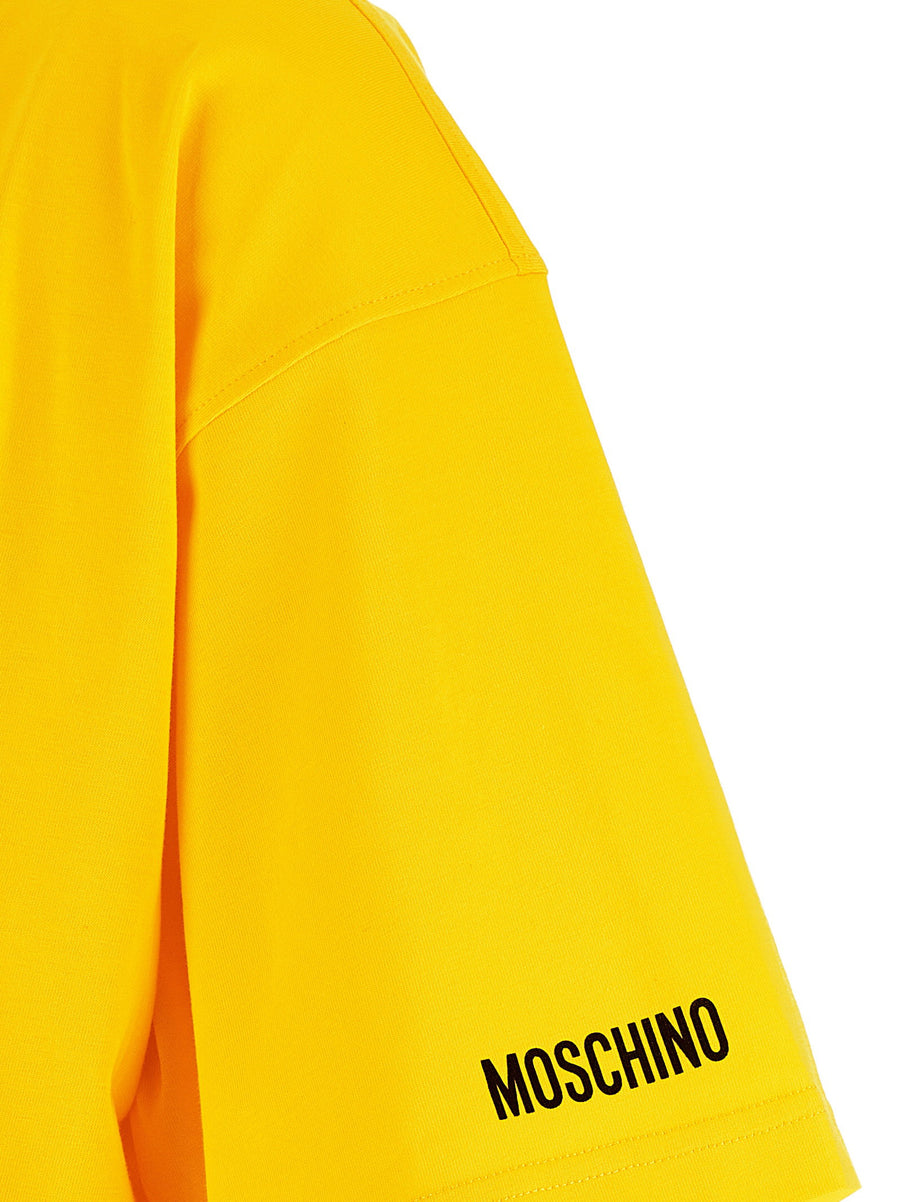 Moschino Smiley T Shirt Organic Cotton Crew Neck Unisex Streetwear Essential Luxury