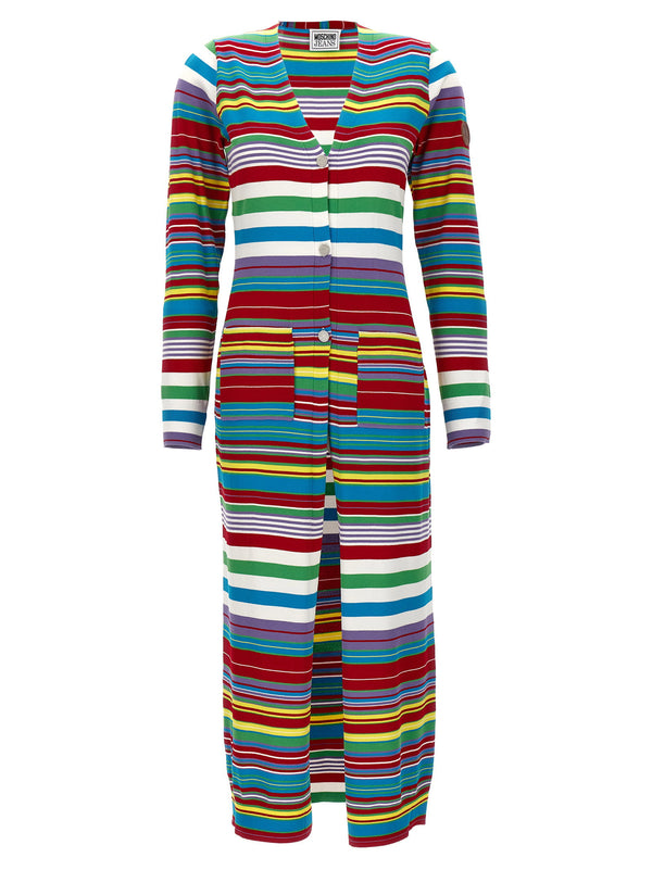 Mo5Ch1No Jeans Striped Cardigan