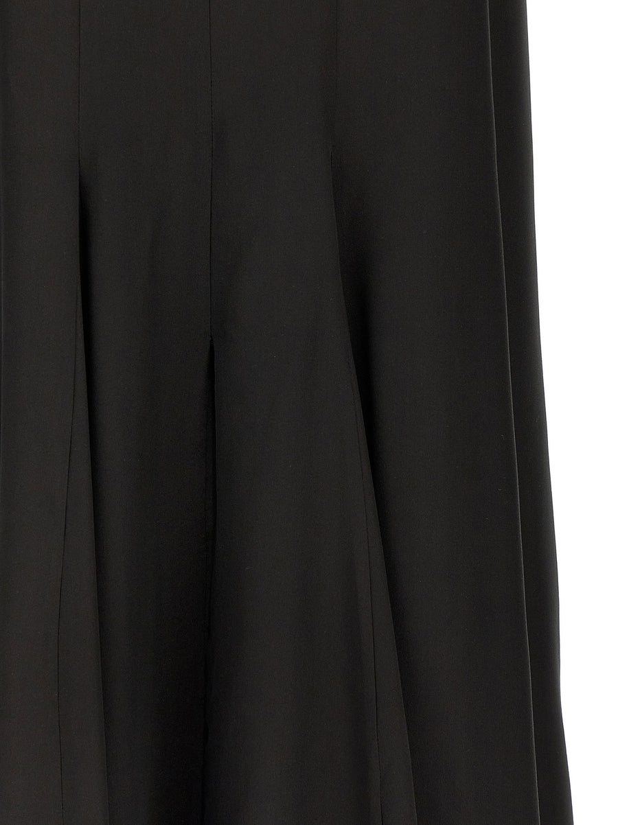Di.la3 Pari' Silk Dress For Women Black Crepe De Chine Back Tie Cut Out Day To Night Luxe