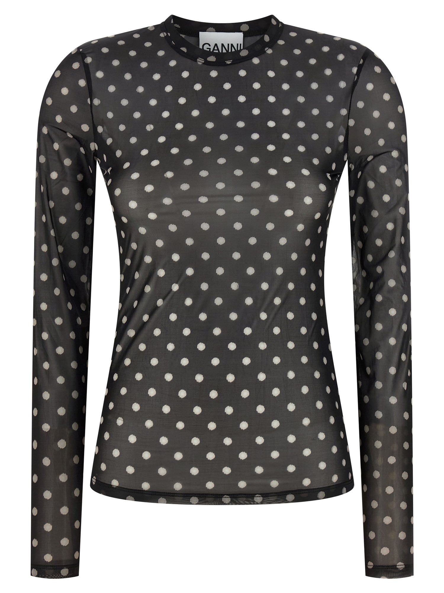 Ganni Printed Sheer Sweater