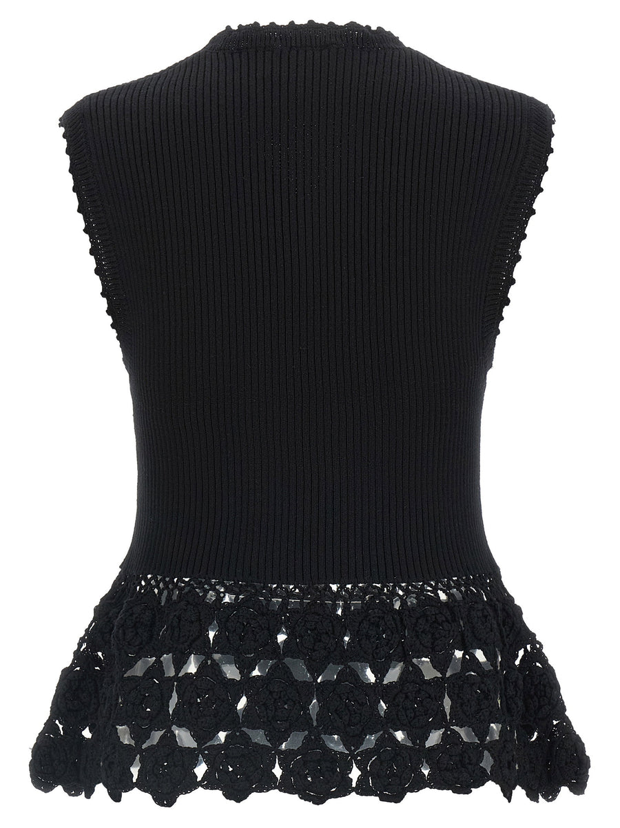 Ganni Cotton Crochet Vest