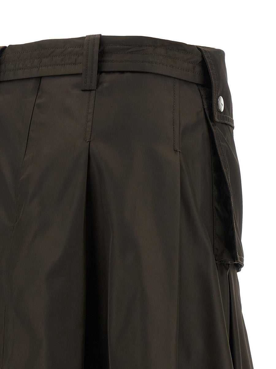 Ganni Duchesse Nylon Pleated Skirt