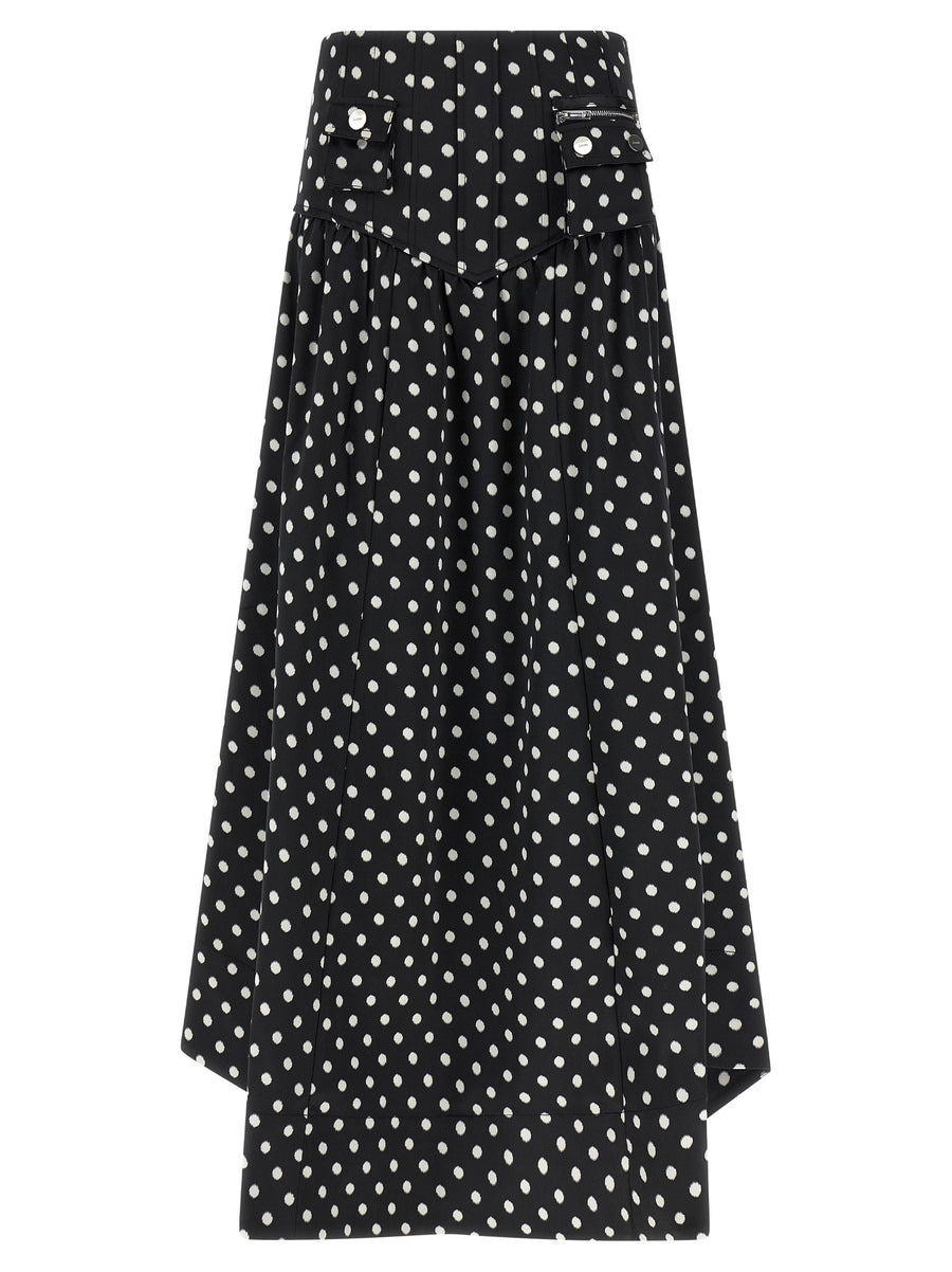 Ganni Polka Dot Silk Effect Skirt For Women Polished Versatile Spring Summer 2026