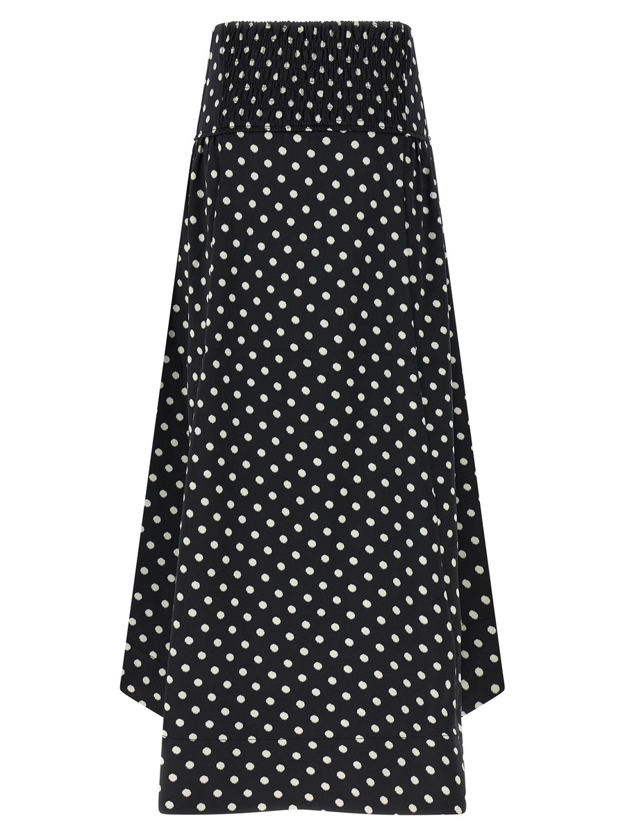 Ganni Polka Dot Silk Effect Skirt For Women Polished Versatile Spring Summer 2026