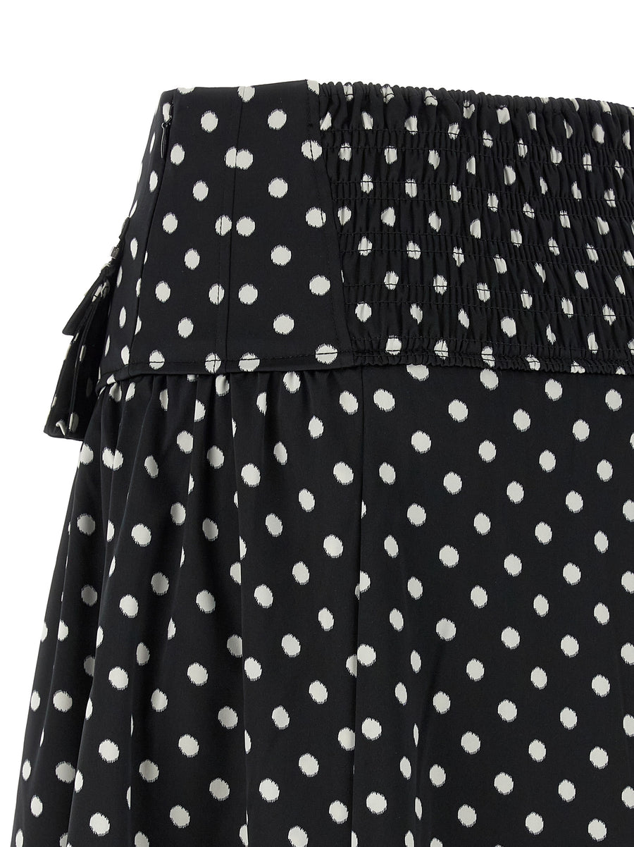 Ganni Polka Dot Silk Effect Skirt For Women Polished Versatile Spring Summer 2026