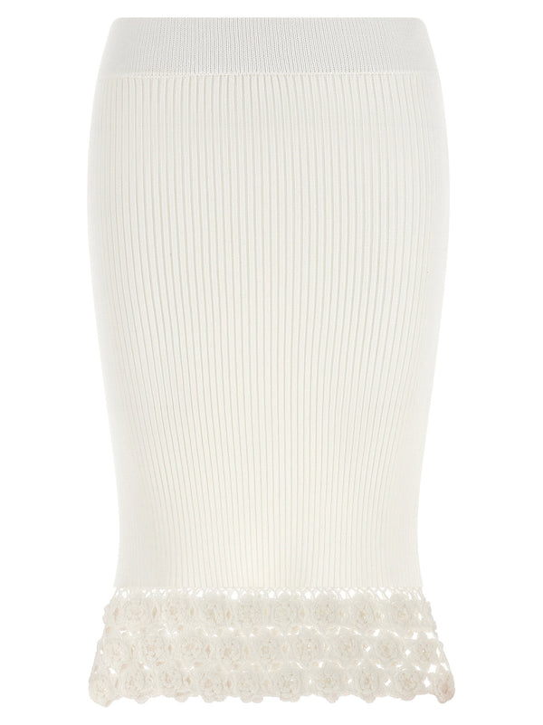 Ganni Cotton Crochet Skirt