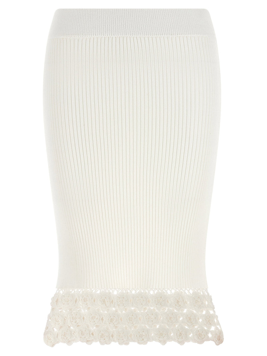 Ganni Cotton Crochet Skirt