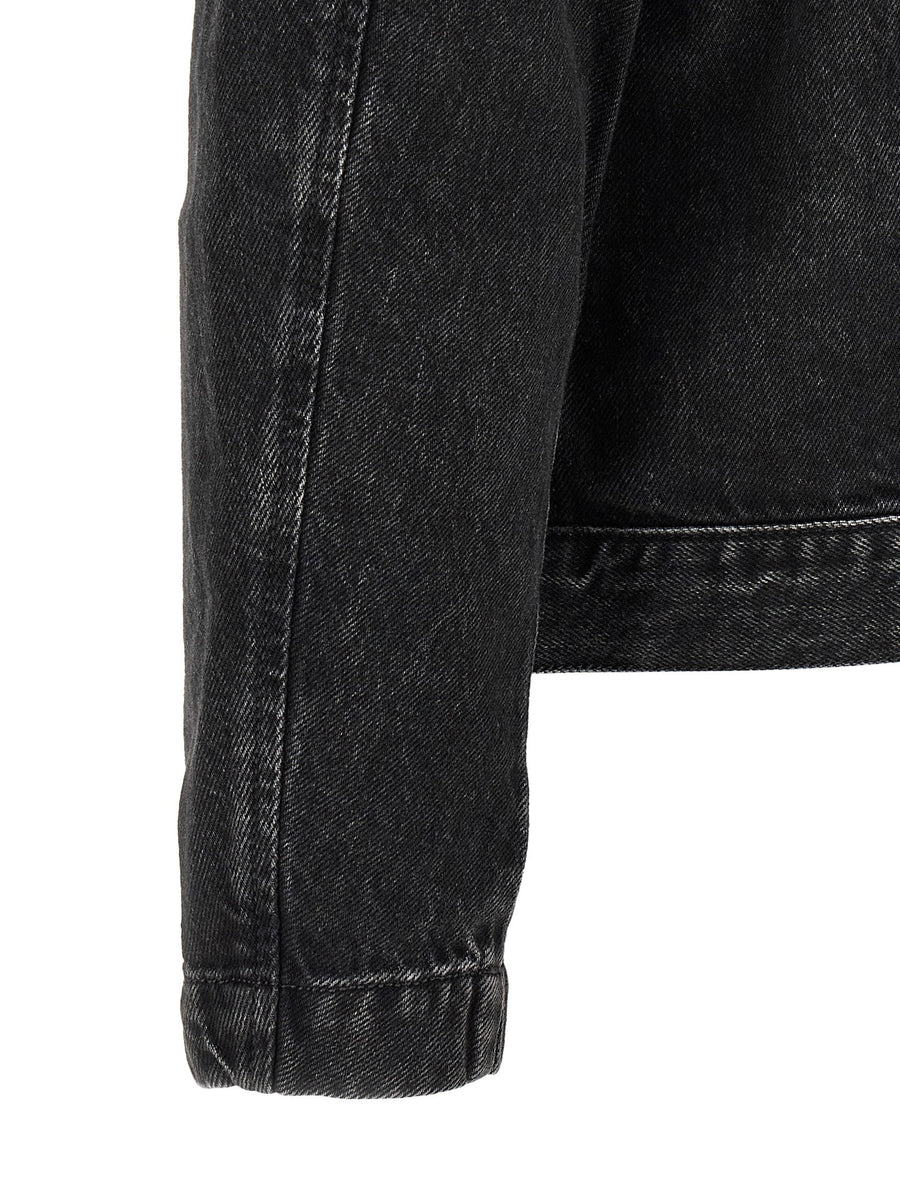 Diesel D Glory Jacket For Men In Black Denim With Zip Closure
