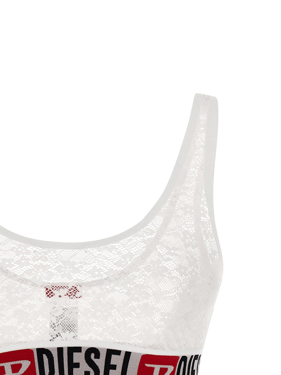 Diesel Floral Lace Bralette For Women White Elegant Comfort Barely There Branding Spring Summer 2026