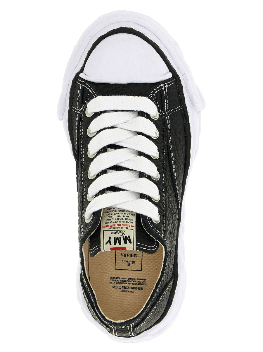 Peterson23 Leather Sneakers With Hammered Finish Premium Urban Style For Men By Maison Mihara Yasuhiro