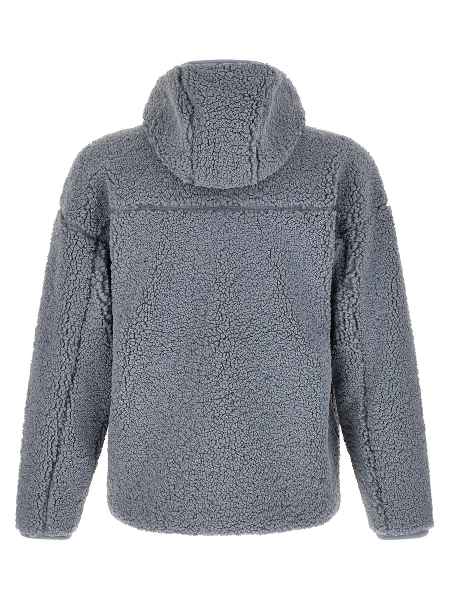 Diesel Teddy Szat Hoodie Gray 100 Percent Polyester Relaxed Fit