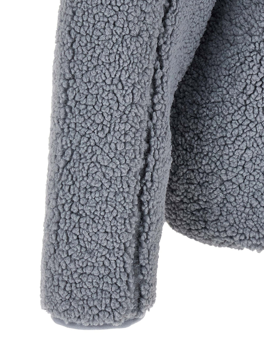 Diesel Teddy Szat Hoodie Gray 100 Percent Polyester Relaxed Fit