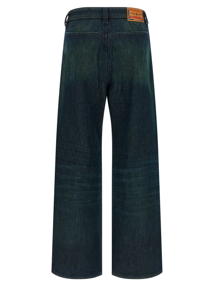 Diesel 1996 D Sire Jeans For Women Retro Statement Low Waist Wide Leg Stonewashed Blue Denim