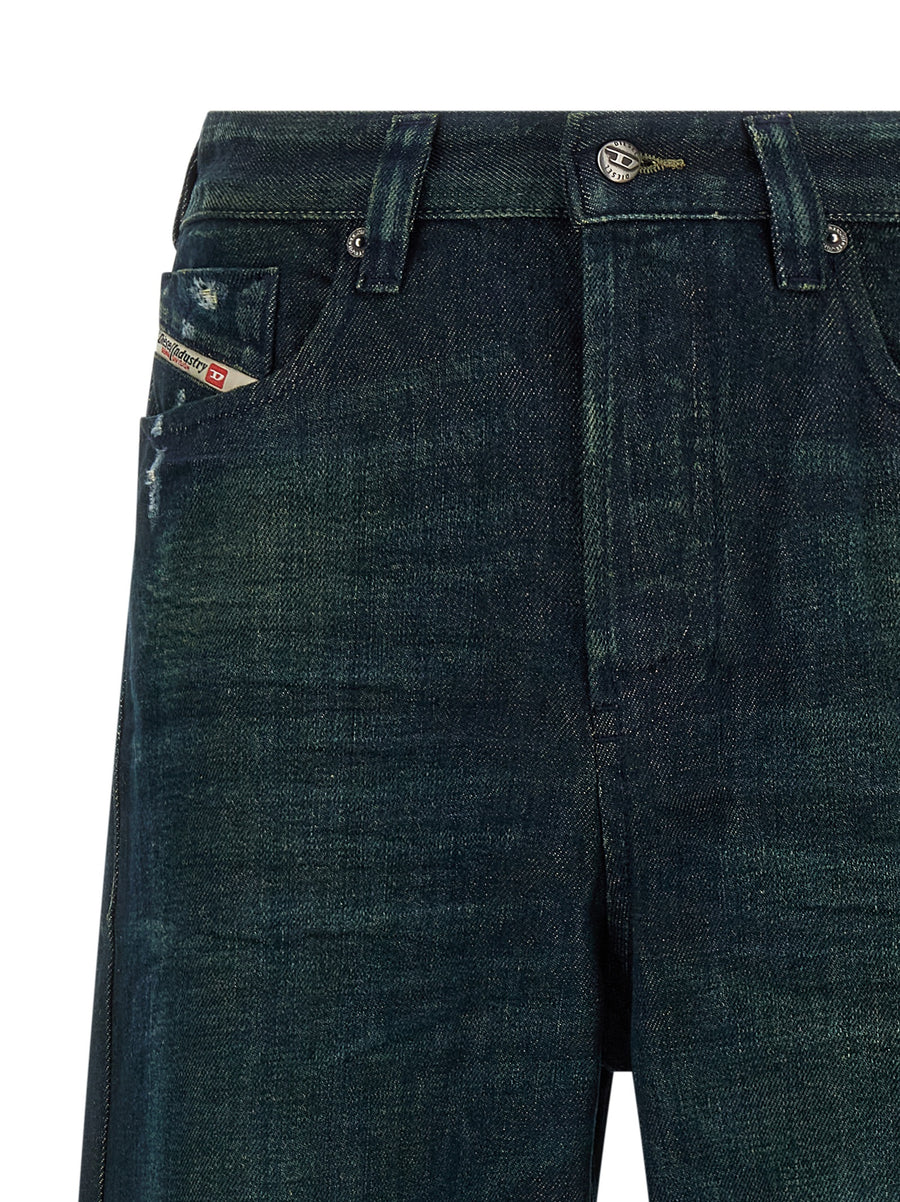 Diesel 1996 D Sire Jeans For Women Retro Statement Low Waist Wide Leg Stonewashed Blue Denim